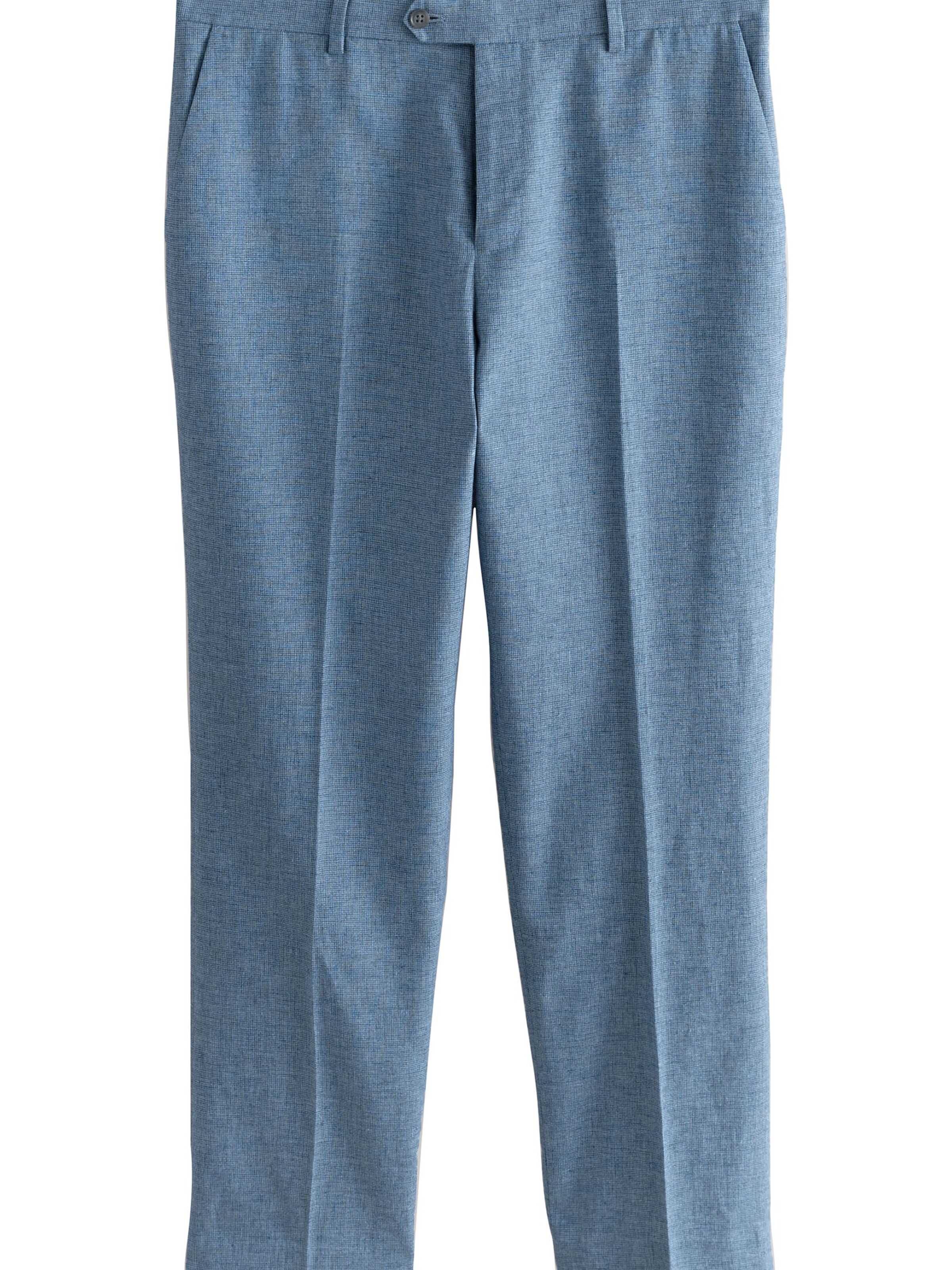 Next Regular Pressveckad byxa i blå: framsida