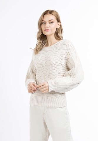 DreiMaster Vintage Sweater in White: front