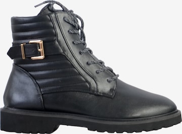Bottines The Divine Factory en noir : devant