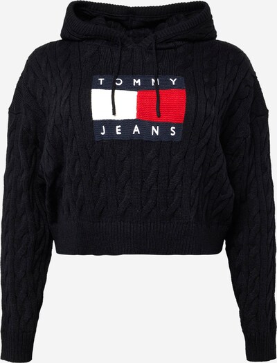 Pulover Tommy Jeans Curve pe bleumarin / roșu / negru / alb, Vizualizare produs