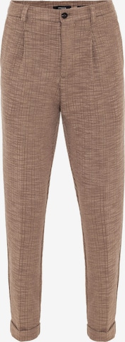 Tapered Pantaloni con pieghe di Antioch in marrone: frontale