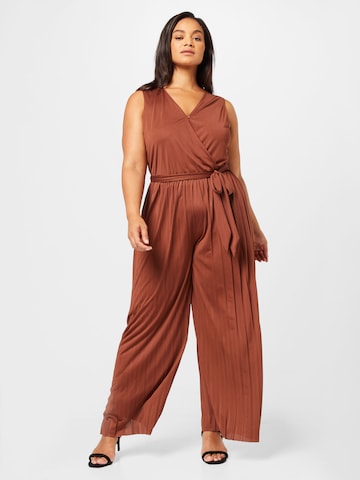 ABOUT YOU Curvy Jumpsuit 'Lola' in Brown: front