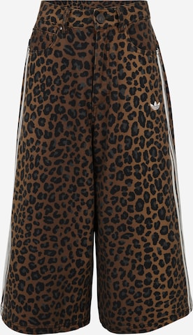 ADIDAS ORIGINALSWide Leg/ Široke nogavice Traperice 'Denim Bermuda' - smeđa boja: prednji dio