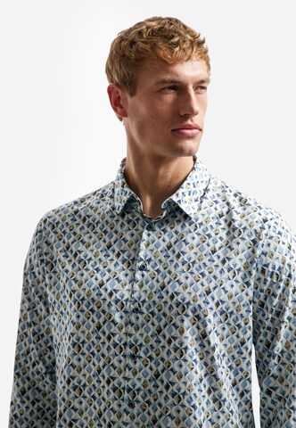 No Excess Regular fit Button Up Shirt in Blue