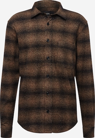 MADS NORGAARD COPENHAGEN Button Up Shirt 'Moulin' in Brown: front