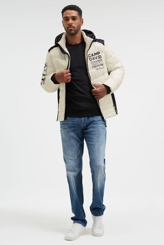 CAMP DAVID Winter Jacket in Beige: front