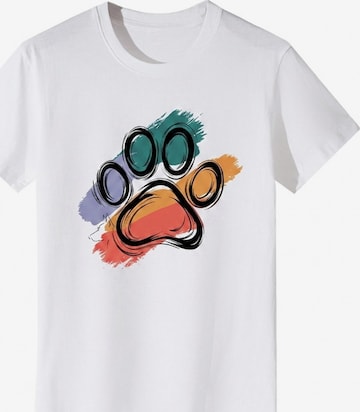 T-shirt 'Summer Short Sleeve Cotton Tops' LapaPlus en blanc : devant