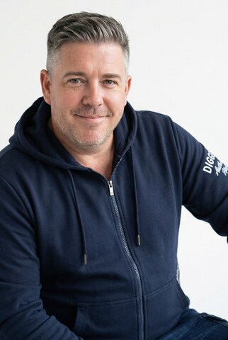 Men Plus Sweat jacket in Blue