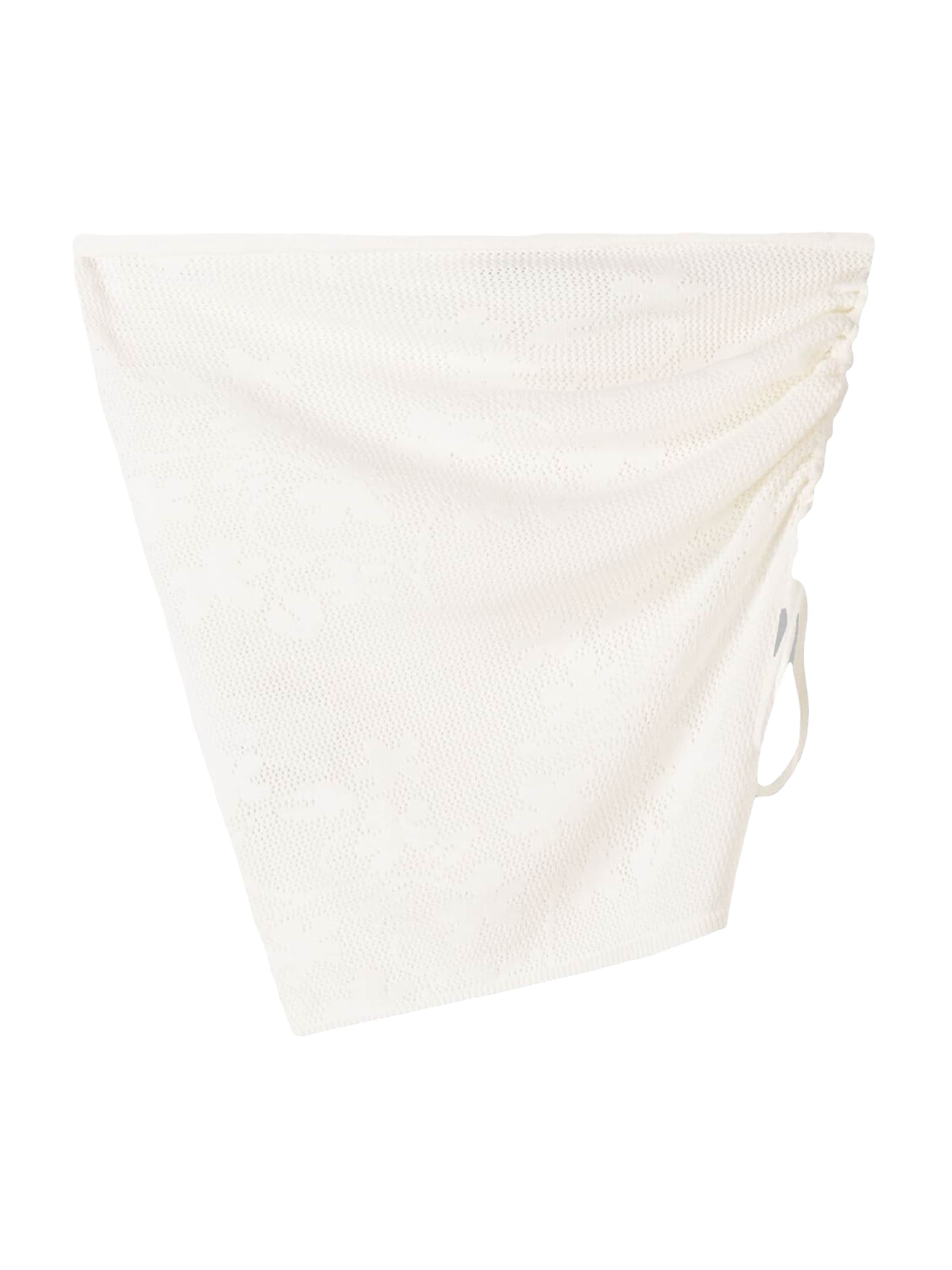 Bershka Vyšívaný top - Biela: predná strana