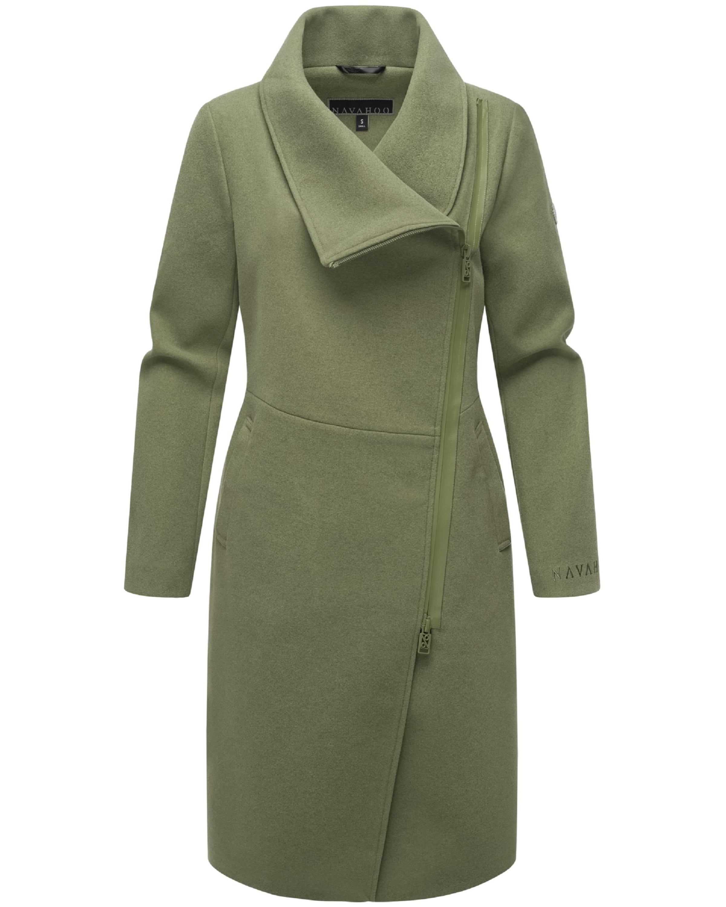 NAVAHOO Демисезонное пальто 'Samtrose' в Зеленый: спереди
