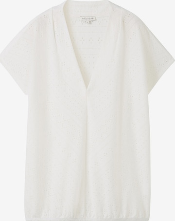 TOM TAILOR - Blusa em branco: frente