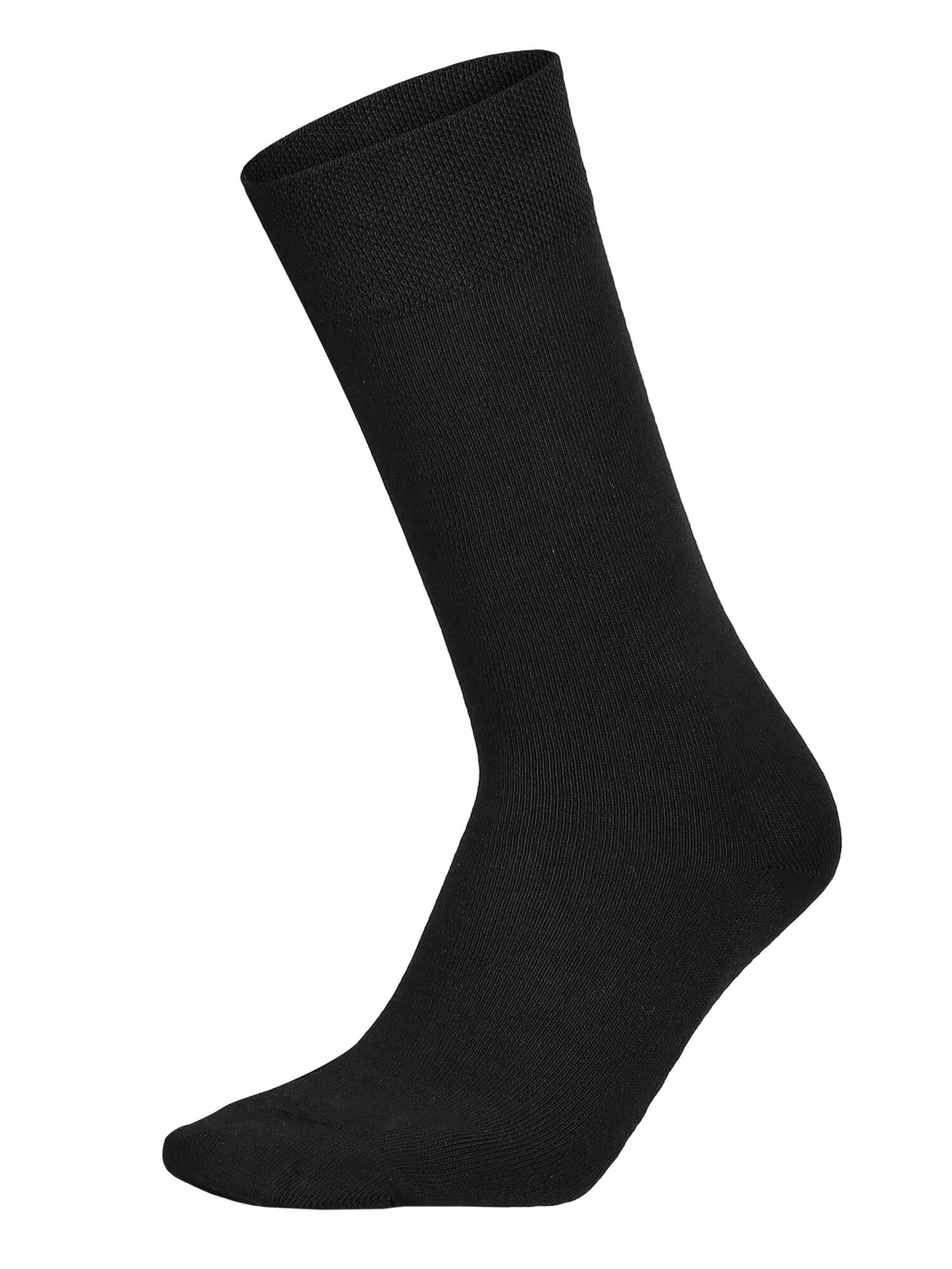 Chaussettes 'Dry Cotton' Hudson en noir : devant