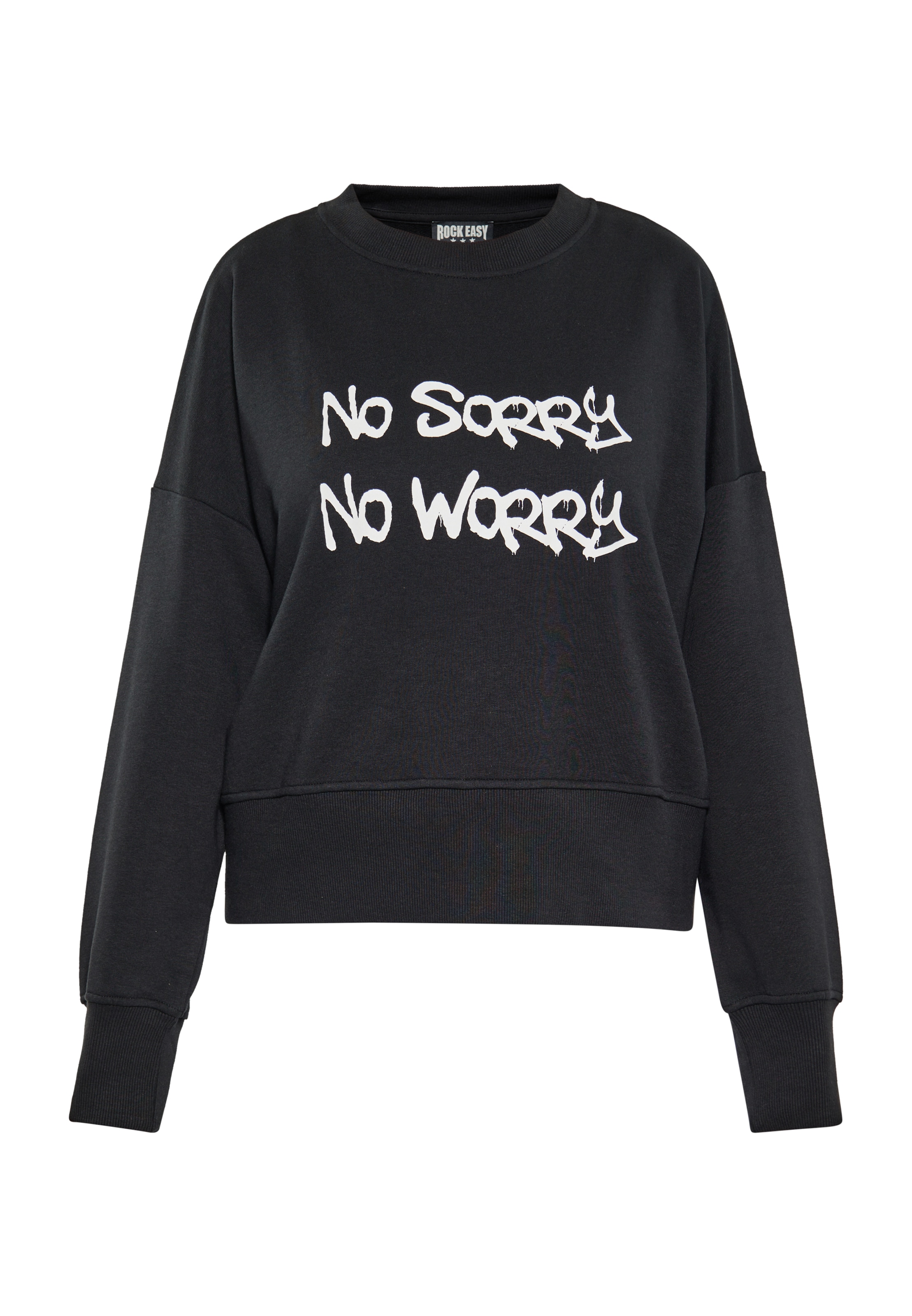 ROCKEASY Sweatshirt in Black: front