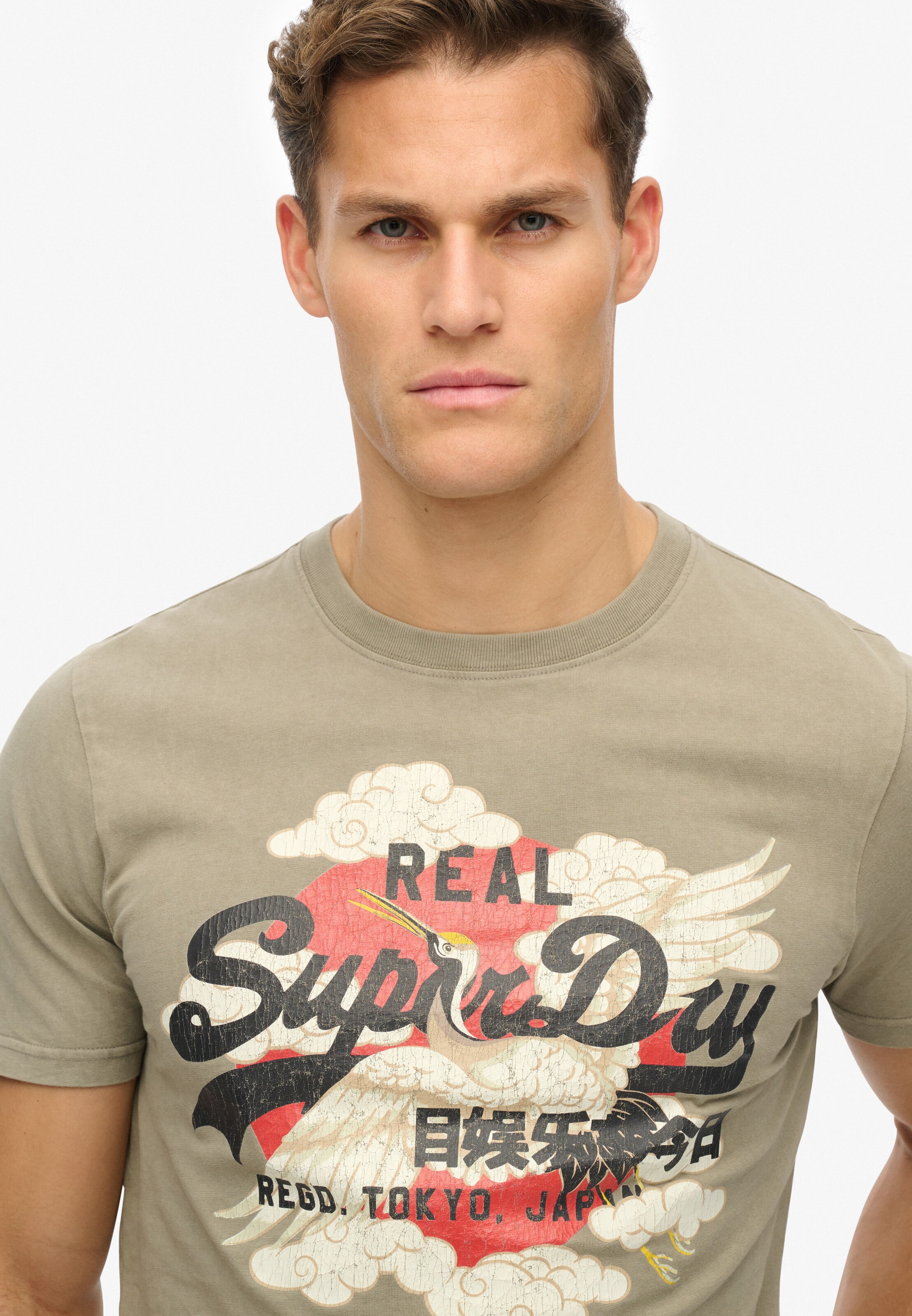 zaļš Superdry T-Krekls 'Tokyo'