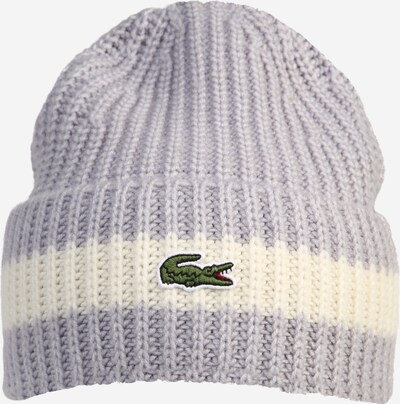 LACOSTE Bonnet en gris chiné / blanc naturel, Vue avec produit