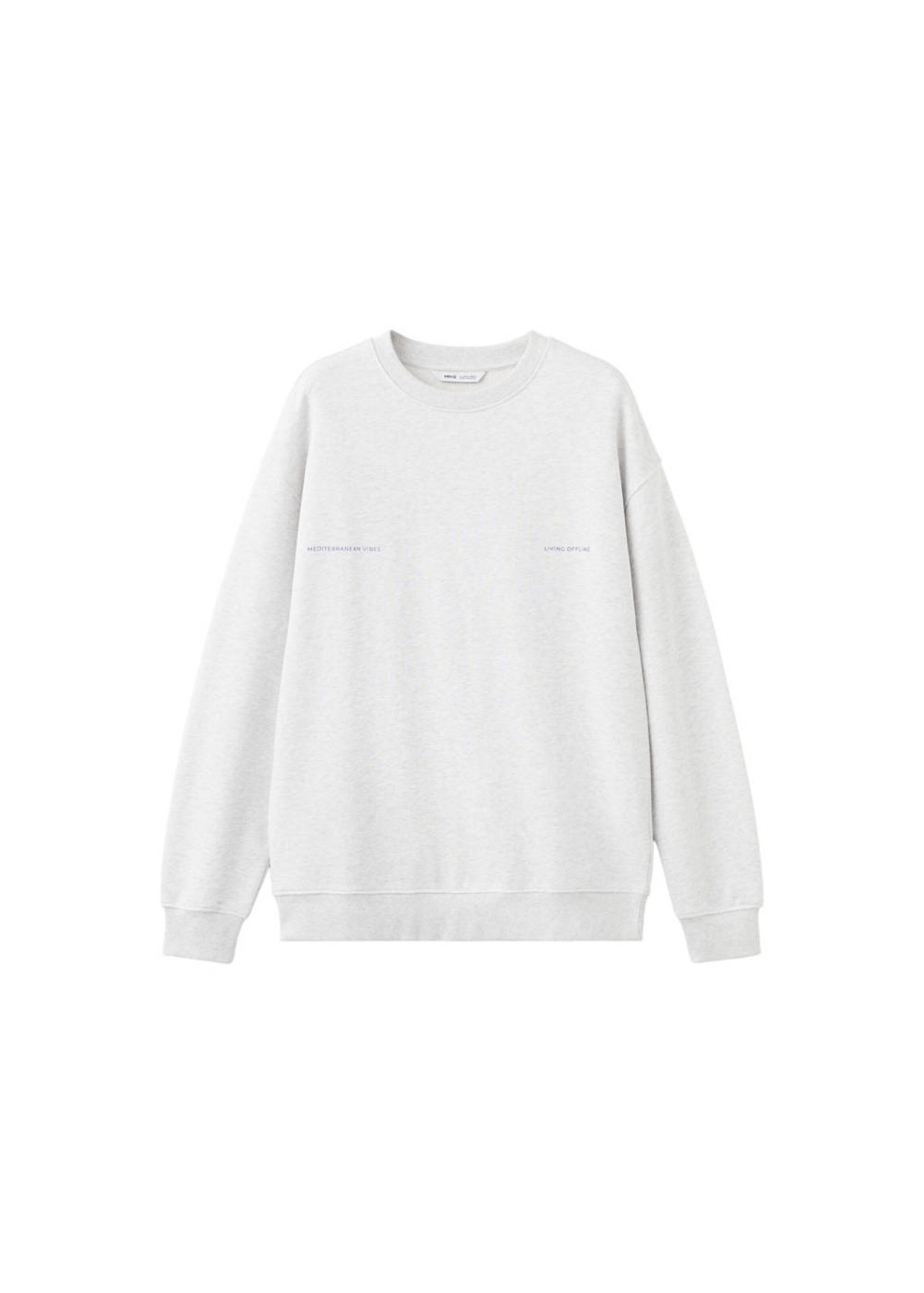 MANGO TEEN Sweatshirt 'Bleue' in Grey: front