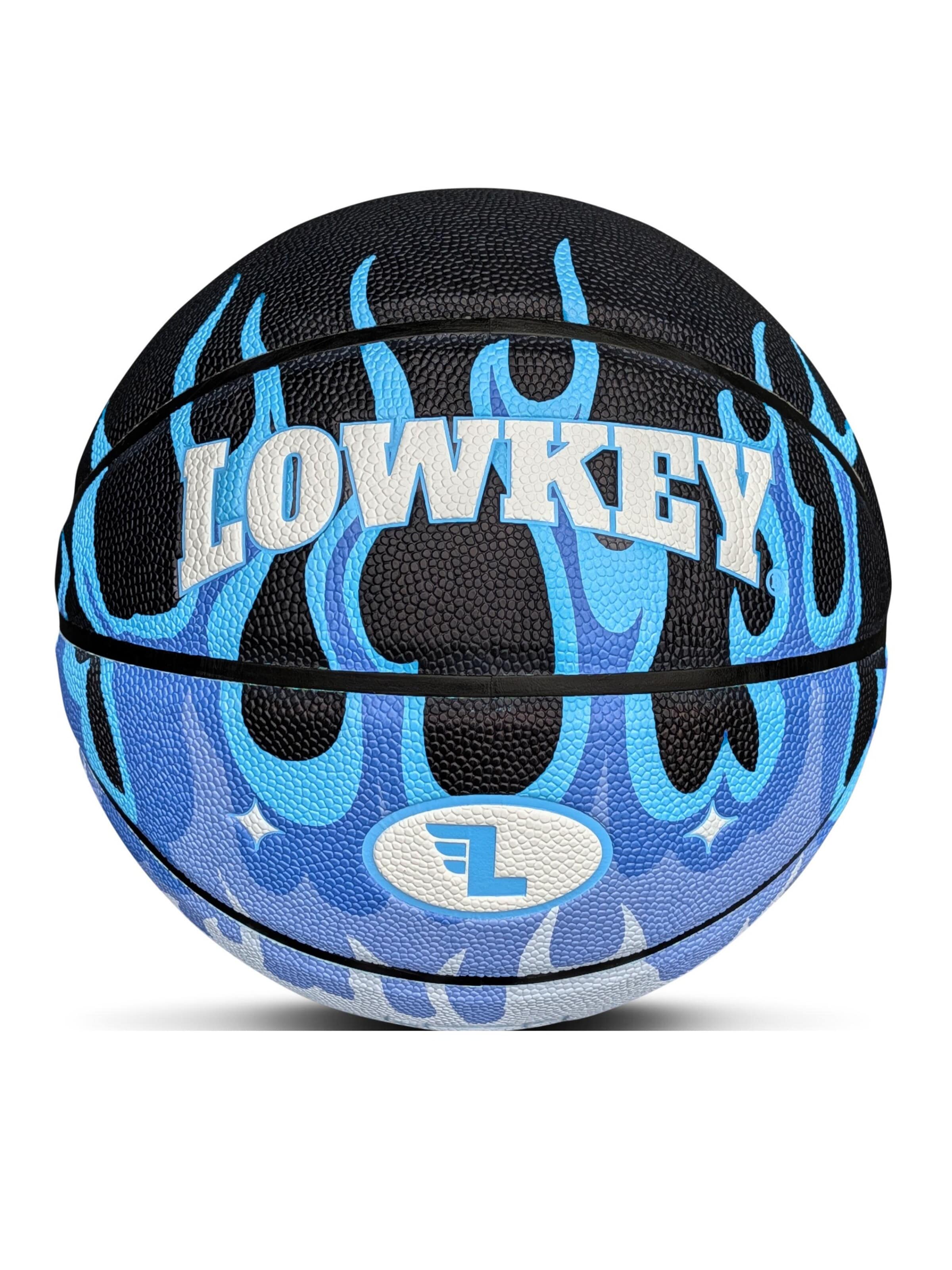 Balle 'Blue Flame Y2K Basketball Indoor & Outdoor Size 7' Lowkey en bleu : devant