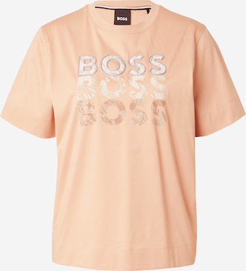 T-shirt 'Elpha' BOSS Black en beige : devant