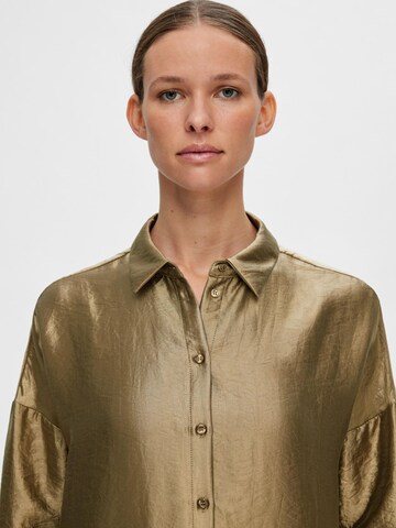 SELECTED FEMME Shirt Dress in Gold