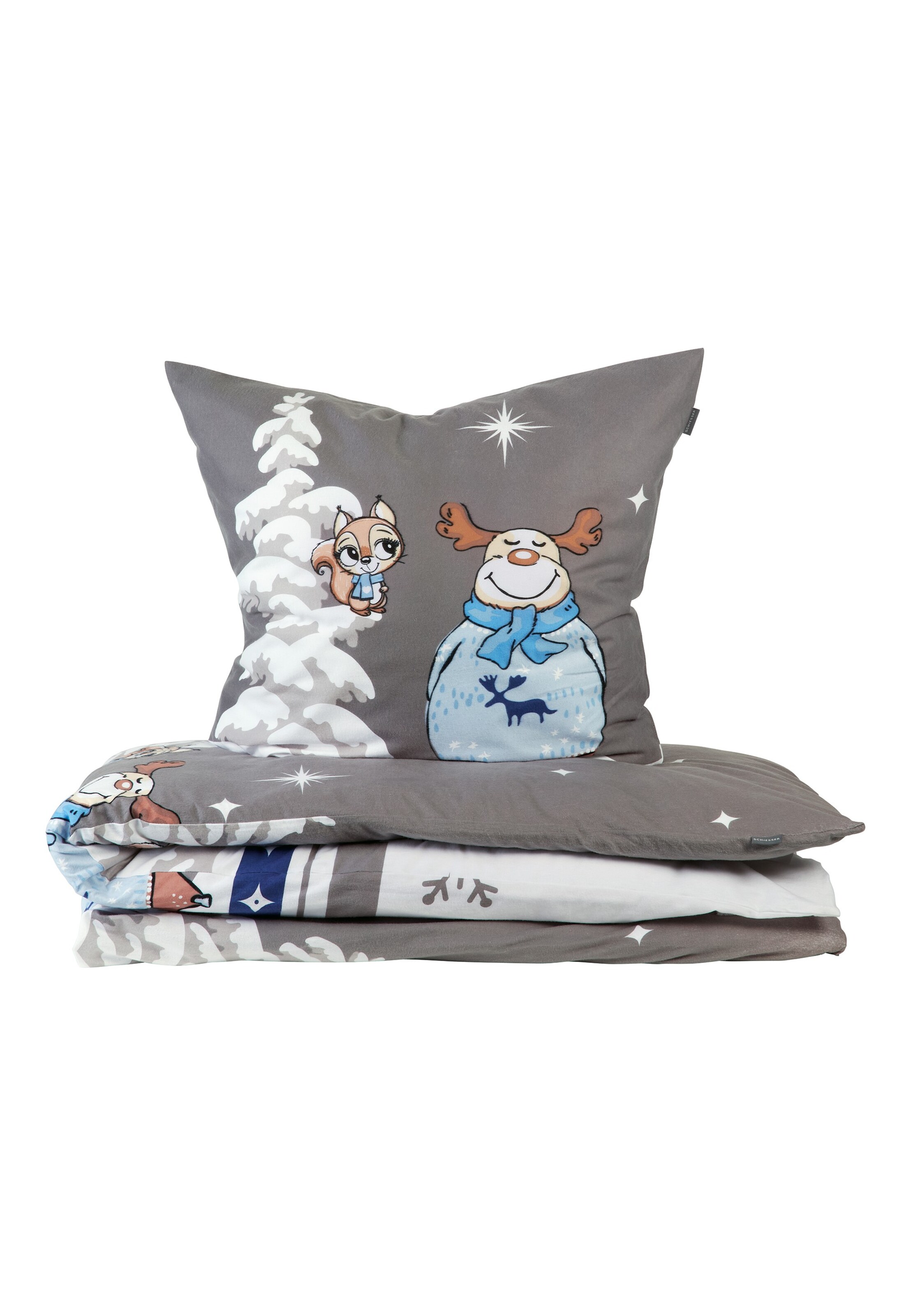 SCHIESSER Duvet cover 'Kitta' in Grey: front