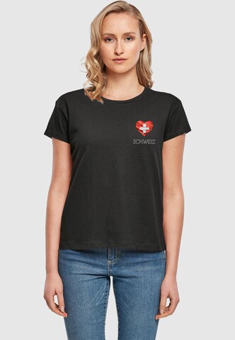 T-shirt 'Football - Switzerland' Merchcode en noir : devant