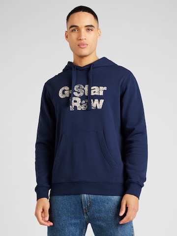 Felpa di G-Star RAW in blu: frontale