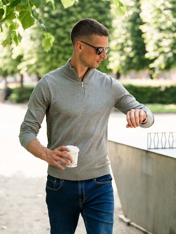 Pull-over ' Pullover Half ' TEESHOPPEN en gris
