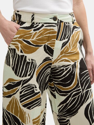 TOM TAILOR Wide leg Broek in Beige