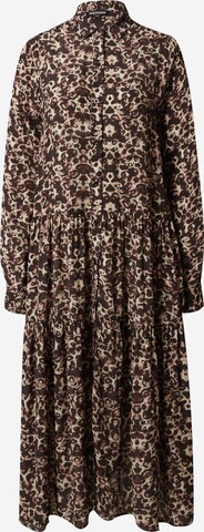 True Religion Shirt Dress in Brown: front