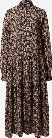 True Religion Shirt Dress in Brown: front