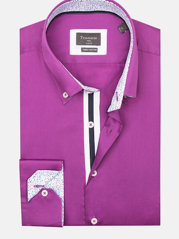 Camicia business 'Roma' di 7Camicie in lilla: frontale