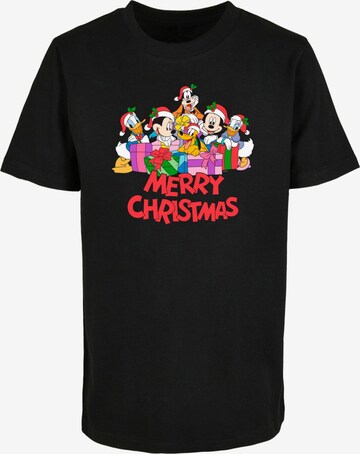 ABSOLUTE CULT Shirt 'Mickey Mouse And Friends - Christmas 2.0' in Zwart: voorkant