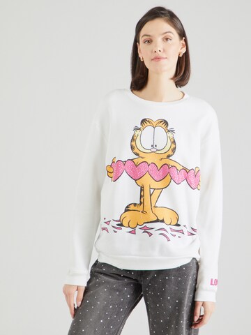 Frogbox Sweatshirt 'Garfield hearts' in White: front