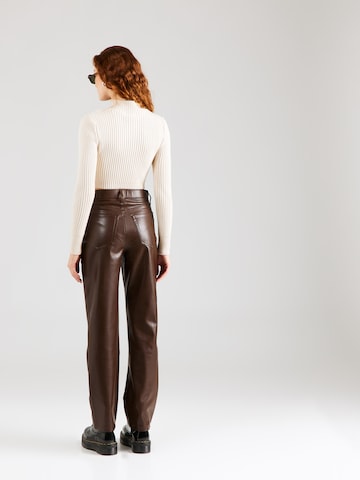 Abercrombie & Fitch Normalny krój Spodnie w kolorze brązowy