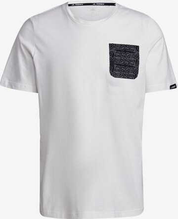 T-Shirt fonctionnel ADIDAS TERREX en blanc : devant