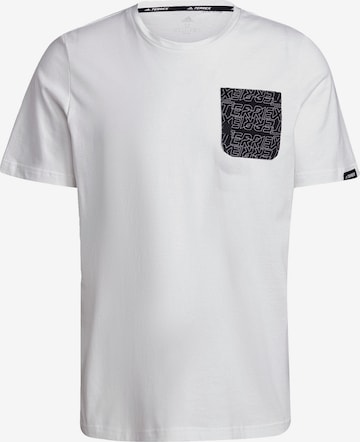 T-Shirt fonctionnel ADIDAS TERREX en blanc : devant