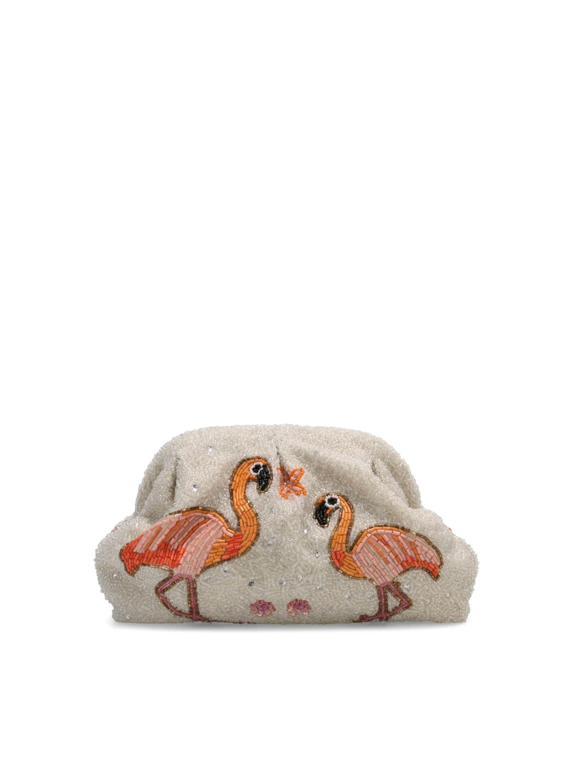 GUESS Clutch 'Flamingos' in Weiß: Vorderseite