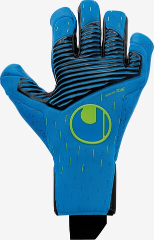 UHLSPORT Athletic Gloves in Blue: front