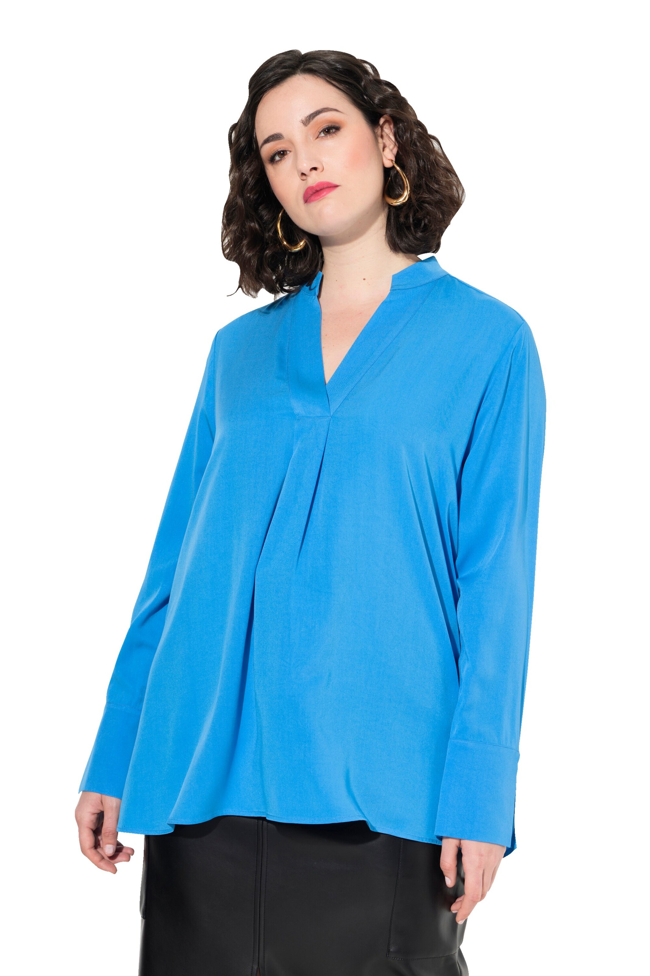 Ulla Popken Bluse in Blau: Vorderseite