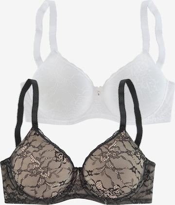 PETITE FLEUR Koszulkowy Biustonosz w kolorze czarny: przód