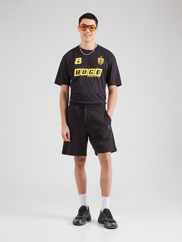 HUGO Regular Pants 'Nylsho' in Black