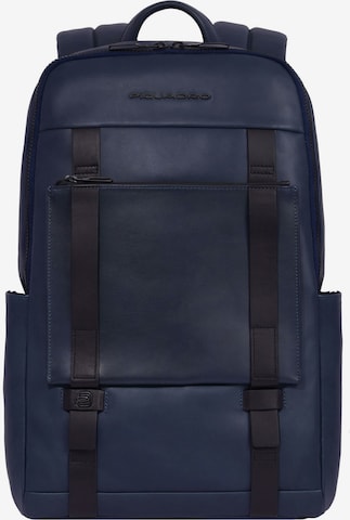 Piquadro Backpack 'David' in Blue: front