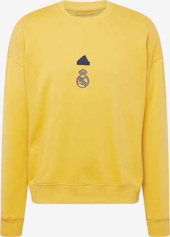 ADIDAS SPORTSWEAR - Sweatshirt de desporto 'Real Madrid' em amarelo: frente