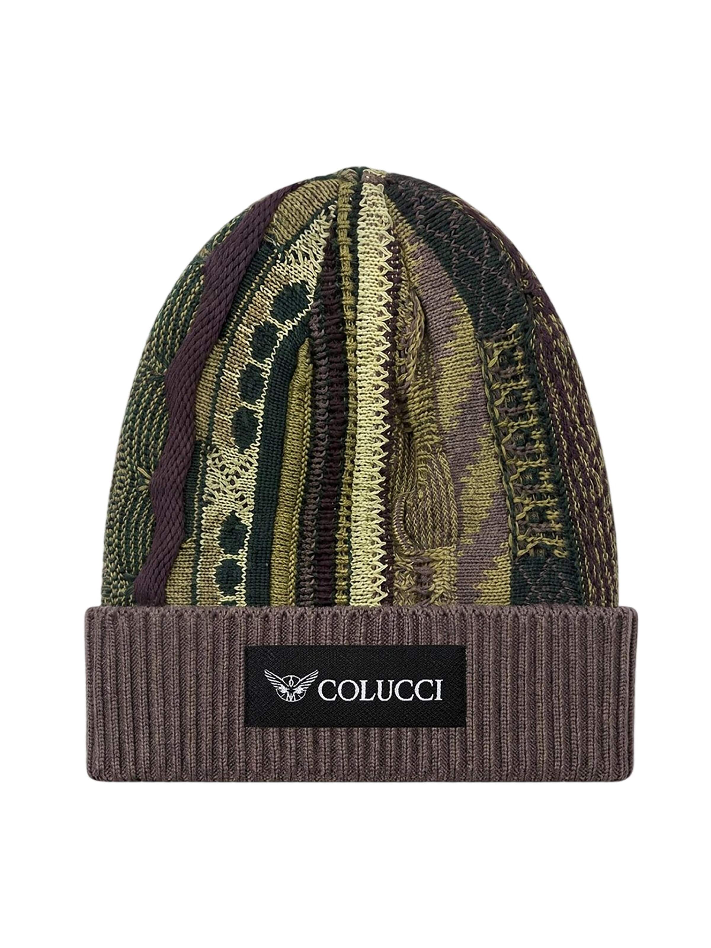 Berretto '3D Knit' di Colucci in verde: frontale