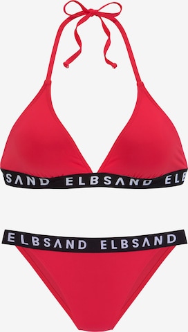 Elbsand - Triangular Biquíni em vermelho: frente