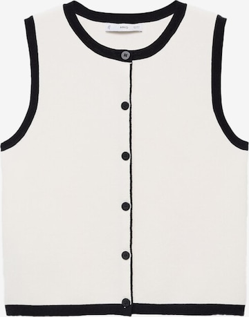 Vestă tricotată 'PIPON' de la MANGO pe bej: față