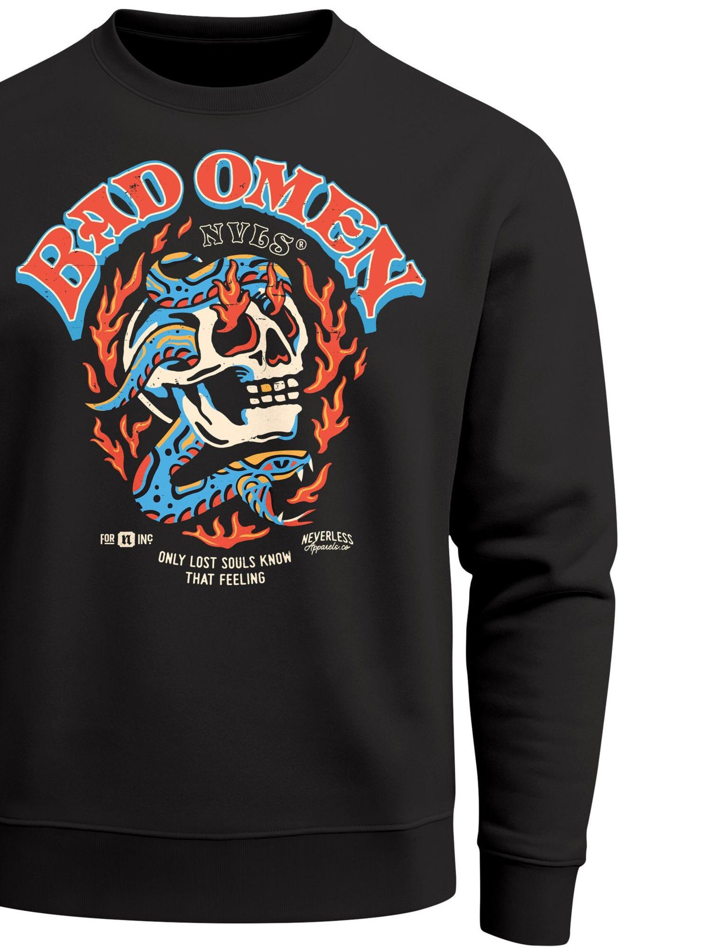 Neverless Sweatshirt 'Bad Omens' in Black