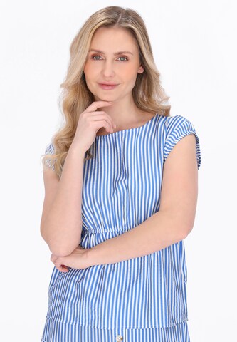 Chemisier Usha en bleu : devant