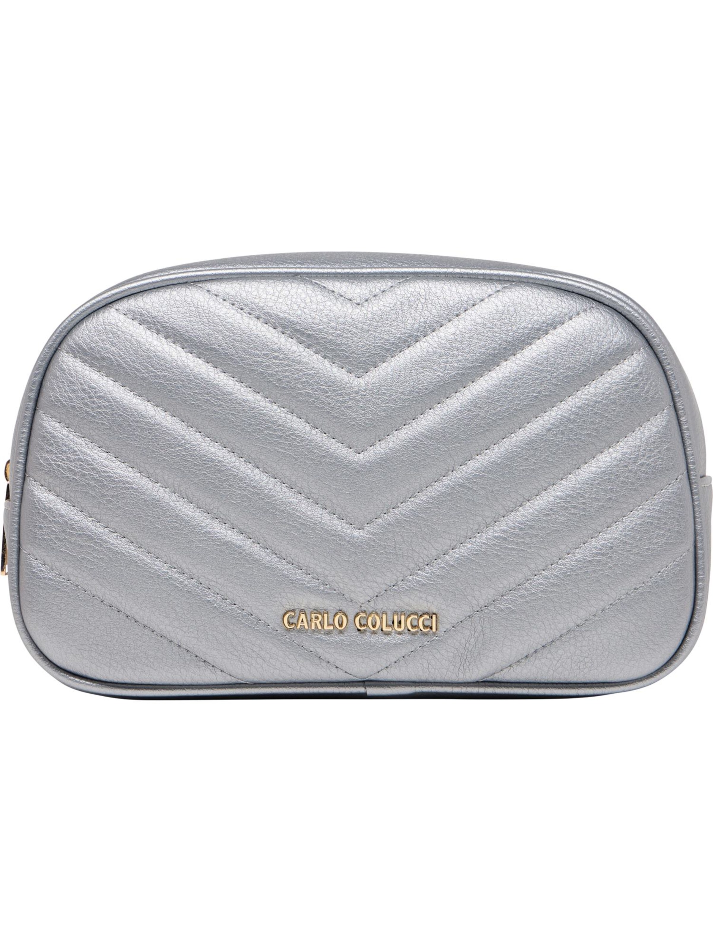 Trousses de toilette ' Doga ' Carlo Colucci en argent : devant