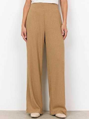 Soyaconcept Wide Leg Housut 'Isel' värissä ruskea: etupuoli